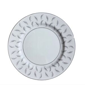 Kent Japan Normandy 6.5" Dessert Plates Blue Gray Leaves Silver China Victorian